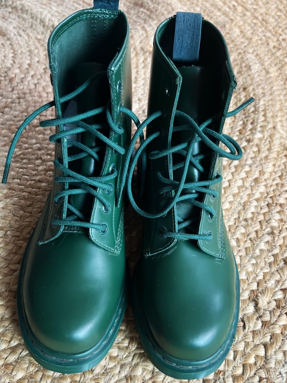 Dr. Martens 1460 Mono Green Leather Combat Boots Women’s 9 / Men’s 8